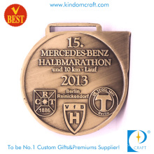 Высокое качество мода подгонять металла 3D 10км марафон медаль с медной Штемпелюя